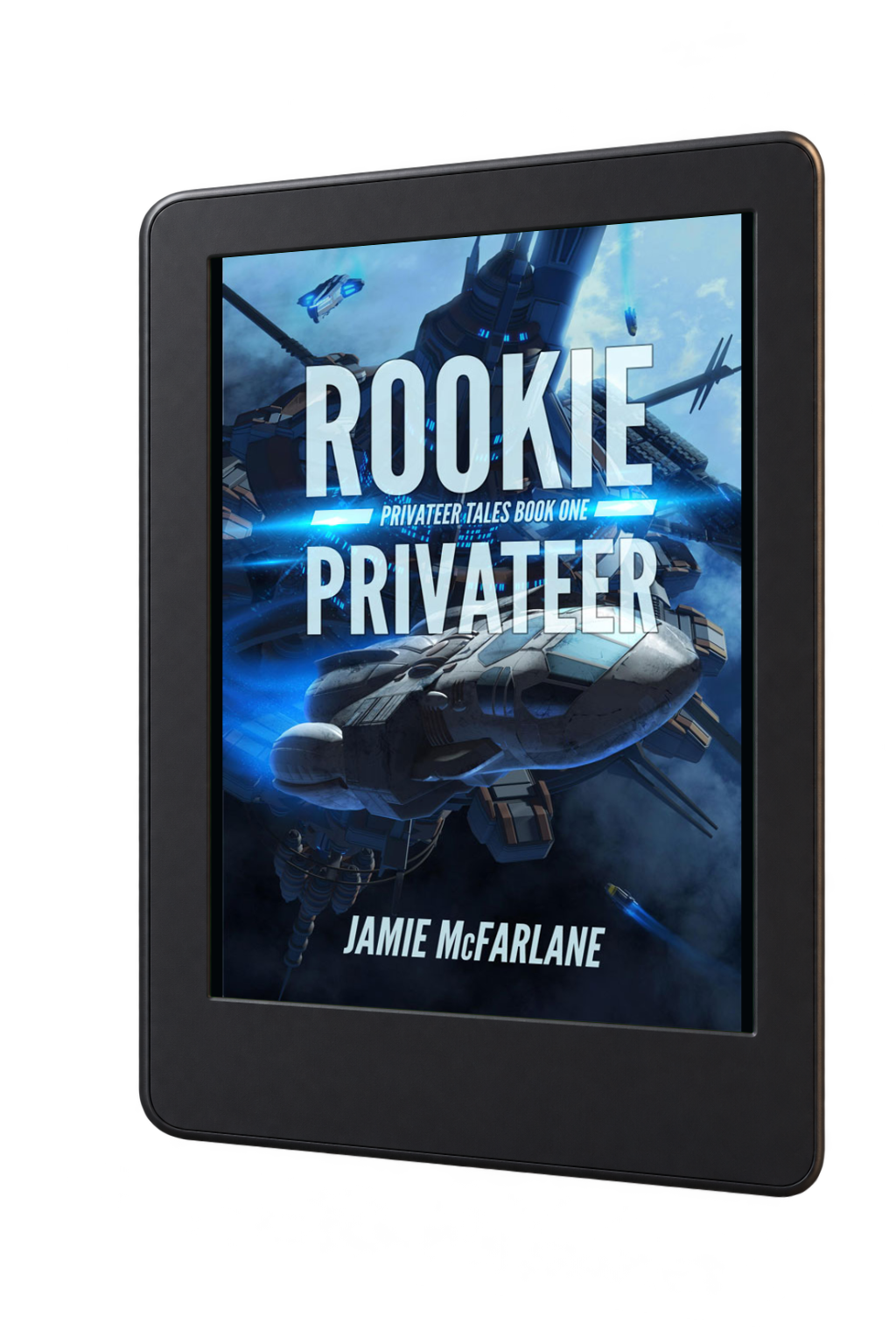 Rookie Privateer shown on an e-reader